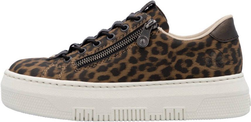 Rieker Plateausneakers Sneaker slip-on sneaker slipper met schachtvoering