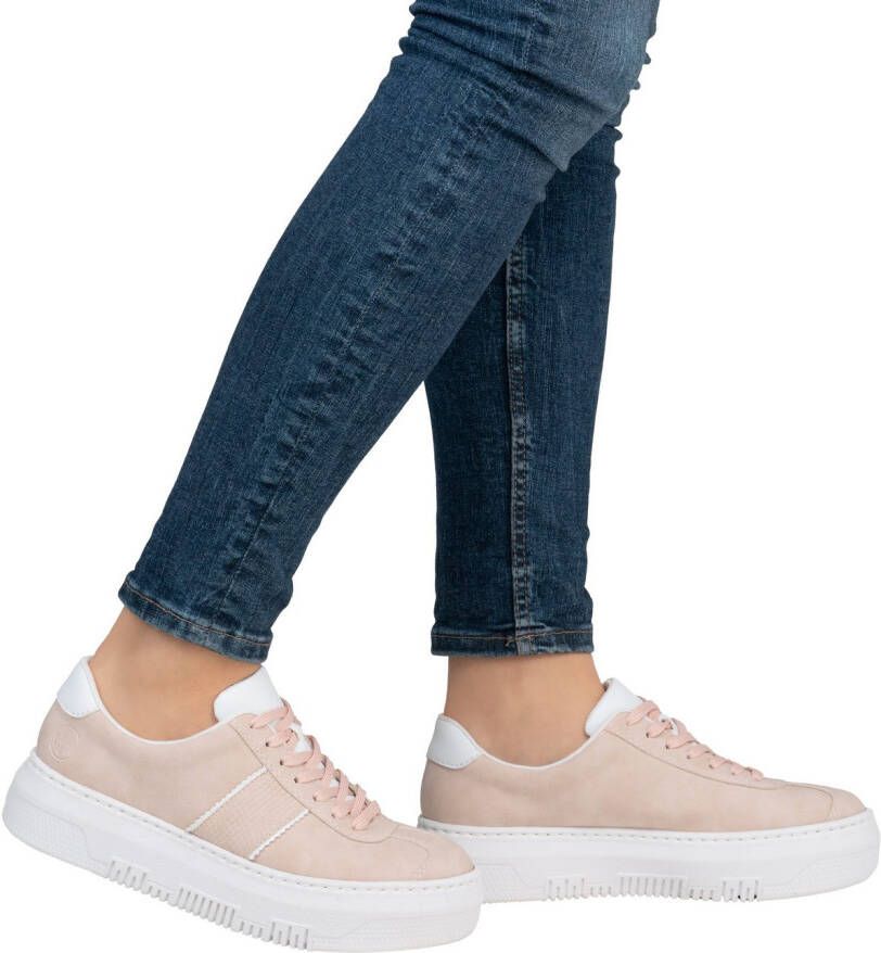 Rieker Plateausneakers veterschoen lage schoen vrijetijdsschoen met gepolsterde schachtversteviging