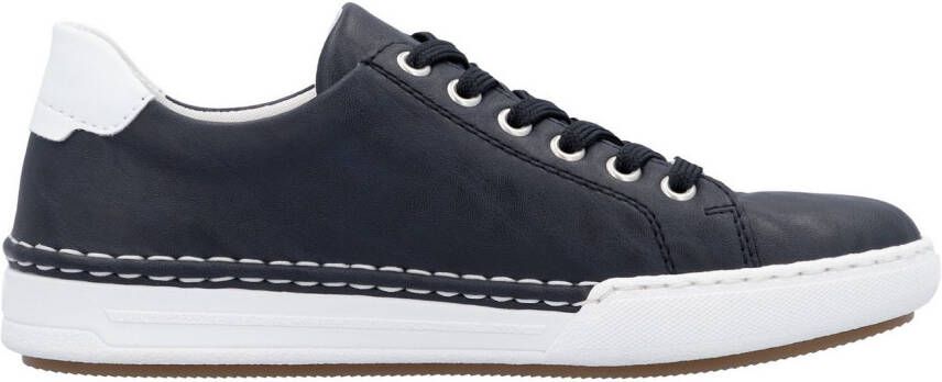 Rieker Plateausneakers veterschoenen lage schoen vrijetijdsschoen met witte randnaad