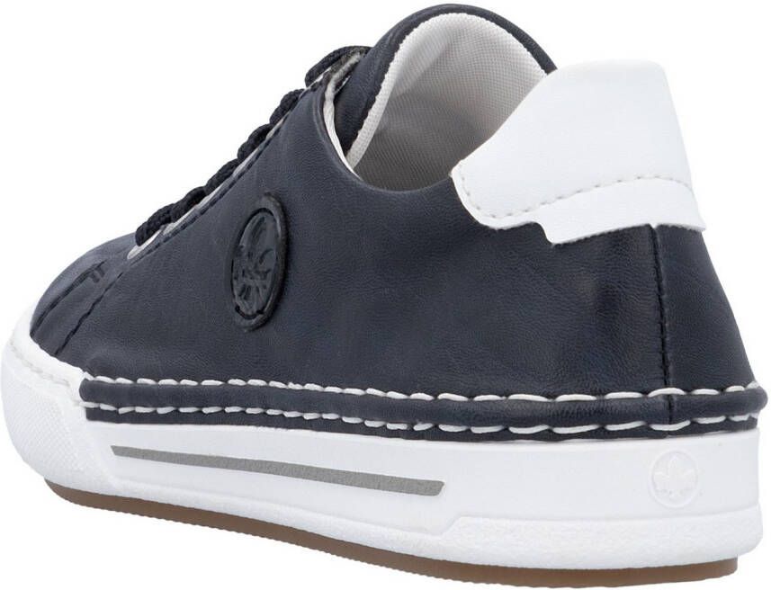 Rieker Plateausneakers veterschoenen lage schoen vrijetijdsschoen met witte randnaad