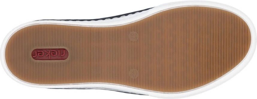 Rieker Plateausneakers veterschoenen lage schoen vrijetijdsschoen met witte randnaad