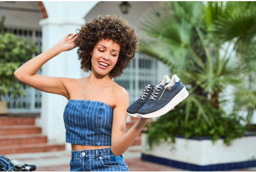 Rieker Plateausneakers veterschoenen lage schoen vrijetijdsschoen met zachte inlegzool