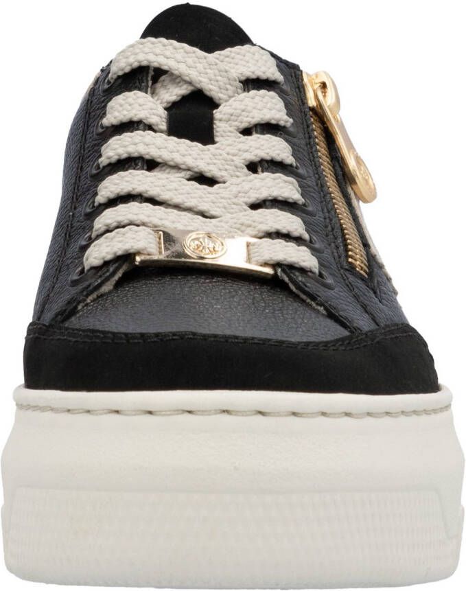 Rieker Plateausneakers veterschoenen lage schoen vrijetijdsschoen met zijrits