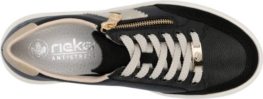 Rieker Plateausneakers veterschoenen lage schoen vrijetijdsschoen met zijrits