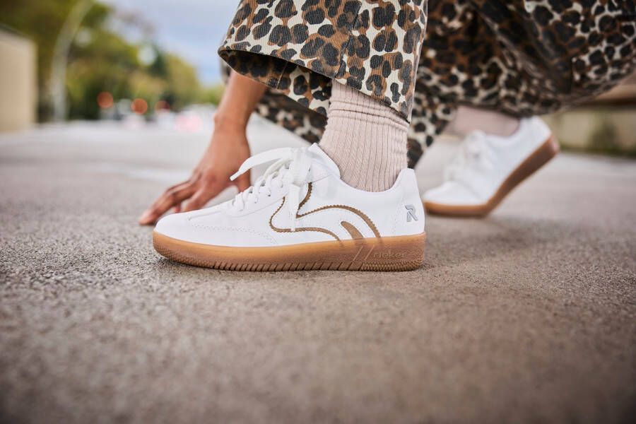 OTTO RIEKER Sport Plateausneakers vrijetijdsschoen lage schoen veterschoen in vegan uitvoering