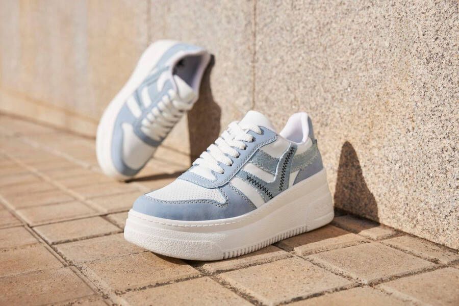 Rieker Plateausneakers vrijetijdsschoen lage schoen veterschoen met gepolsterde schacht
