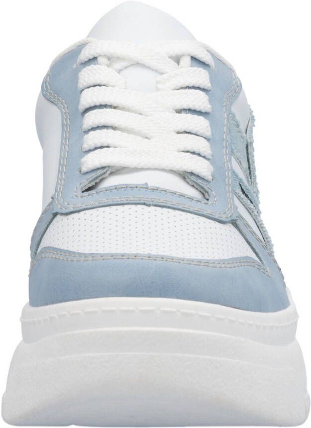 Rieker Plateausneakers vrijetijdsschoen lage schoen veterschoen met gepolsterde schacht