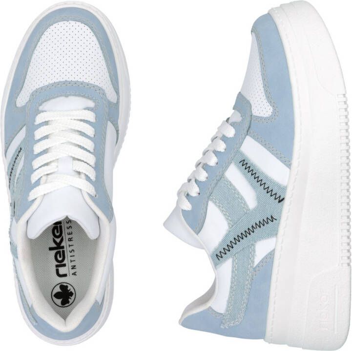 Rieker Plateausneakers vrijetijdsschoen lage schoen veterschoen met gepolsterde schacht
