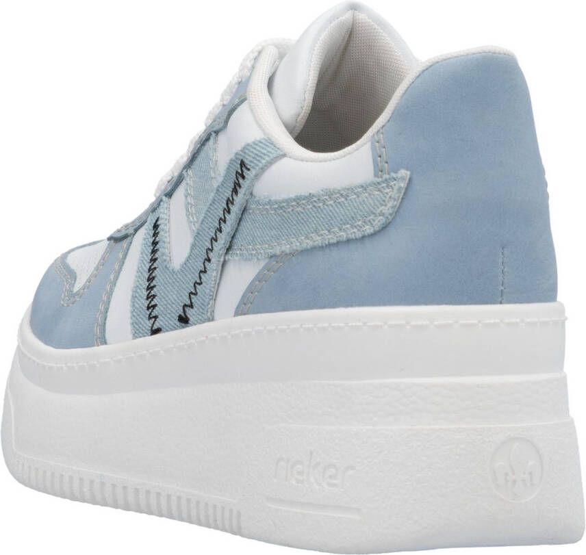 Rieker Plateausneakers vrijetijdsschoen lage schoen veterschoen met gepolsterde schacht