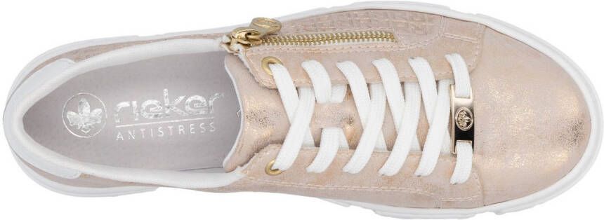 Rieker Plateausneakers vrijetijdsschoen lage schoen veterschoen met rits