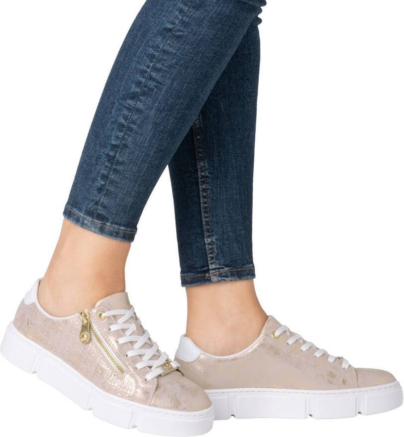Rieker Plateausneakers vrijetijdsschoen lage schoen veterschoen met rits