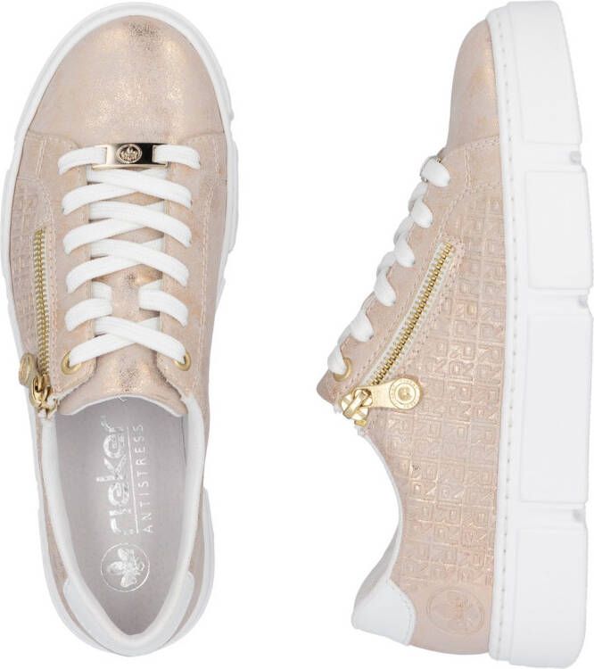 Rieker Plateausneakers vrijetijdsschoen lage schoen veterschoen met rits
