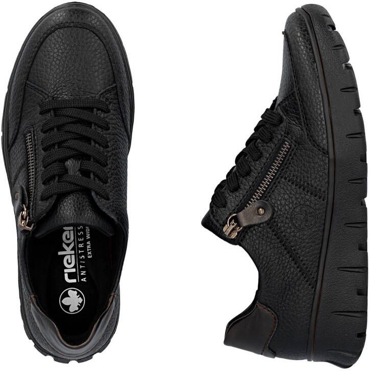 Rieker Plateausneakers Vrijetijdsschoen veterschoen lage schoen in comfortwijdte G (= wijd)