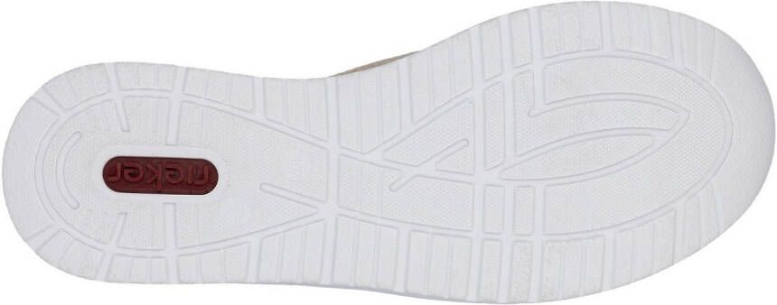 Rieker Plateausneakers vrijetijdsschoen veterschoen lage schoen met subtiele gouden glans