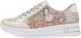 Rieker Plateausneakers vrijetijdsschoen veterschoen lage schoen met subtiele gouden glans - Thumbnail 12