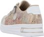 Rieker Plateausneakers vrijetijdsschoen veterschoen lage schoen met subtiele gouden glans - Thumbnail 14