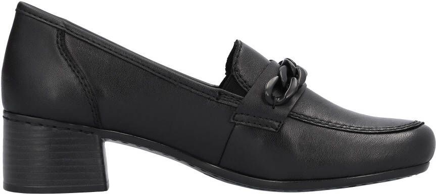Rieker Pumps avendschoen feestelijke schoen blokhak met modieuze decoratieve gesp