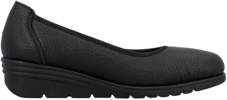 Rieker Pumps met sleehak Ballerina instapper slipper met lichte structuur in het bovenmateriaal