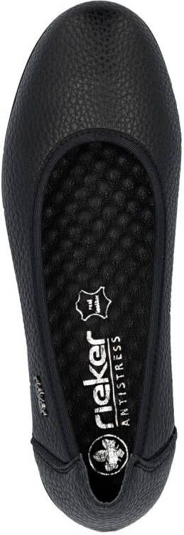 Rieker Pumps met sleehak Ballerina instapper slipper met lichte structuur in het bovenmateriaal
