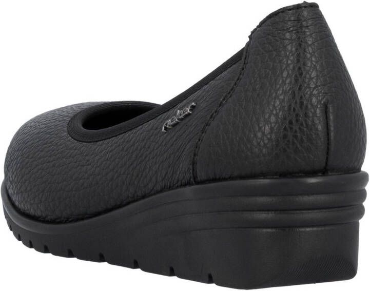 Rieker Pumps met sleehak Ballerina instapper slipper met lichte structuur in het bovenmateriaal