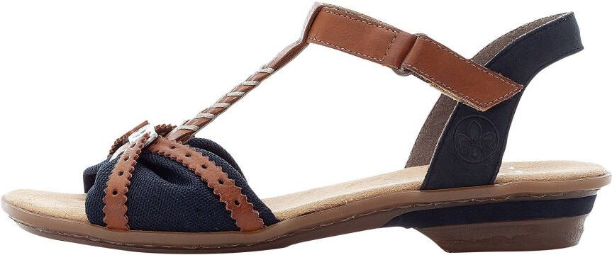 Rieker Sandaaltjes zomerschoen sandaal sleehak in twee kleuren uitstraling