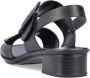 Rieker Zwarte leren platte sandalen Zwart Dames - Thumbnail 9
