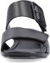 Rieker Zwarte leren platte sandalen Zwart Dames - Thumbnail 11