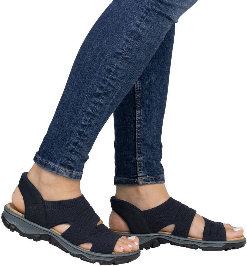 Rieker Sandalen Trekkingsandaal outdoorsandaal zomerschoen met elastische instap