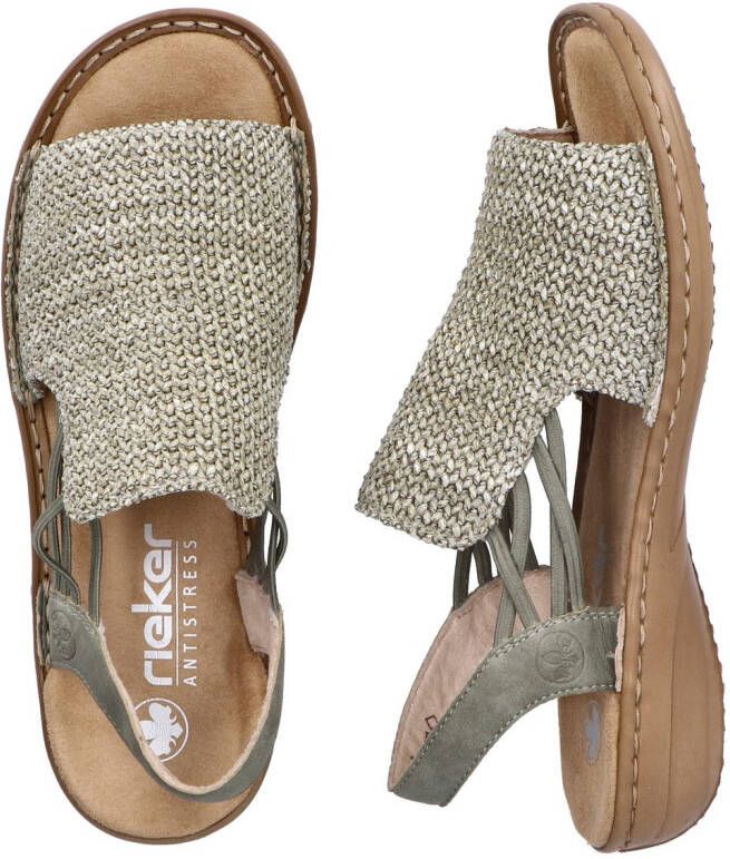 Rieker Sandalen Zomerschoen sandaaltje instapper met elastiek aan de zijkant