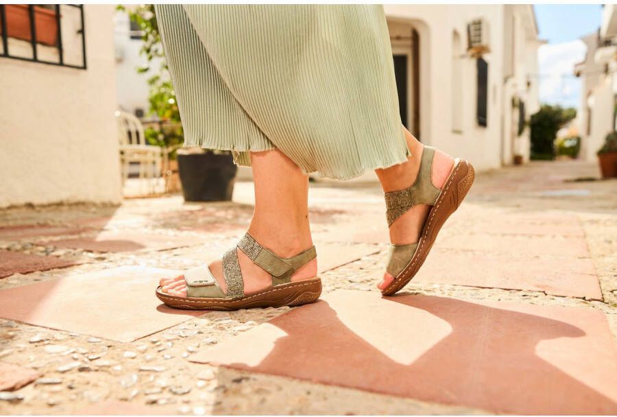 Rieker Sandalen Zomerschoen bandjessandaal sandaal met klittenbandsluitingen