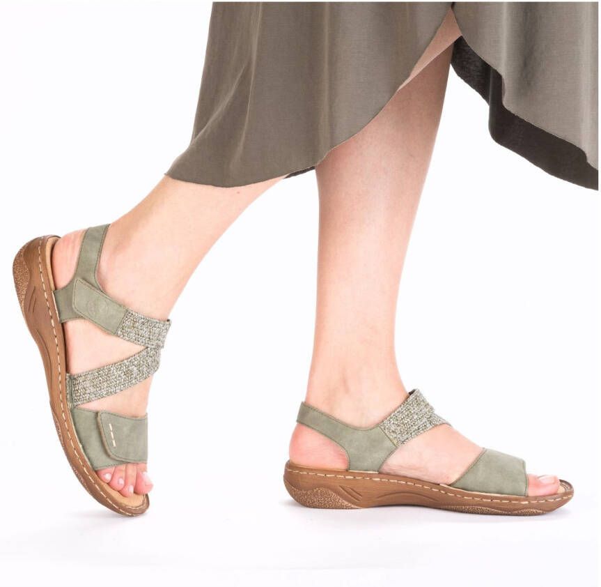 Rieker Sandalen Zomerschoen bandjessandaal sandaal met klittenbandsluitingen
