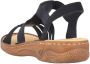 Rieker dames strappy sandalen zwart Sandalen V2870-00 zwart - Thumbnail 16