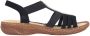 Rieker dames strappy sandalen zwart Sandalen V2870-00 zwart - Thumbnail 8