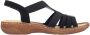 Rieker dames strappy sandalen zwart Sandalen V2870-00 zwart - Thumbnail 9