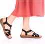Rieker dames strappy sandalen zwart Sandalen V2870-00 zwart - Thumbnail 12