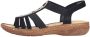Rieker dames strappy sandalen zwart Sandalen V2870-00 zwart - Thumbnail 14
