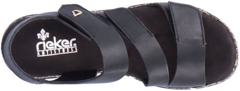 Rieker Sandalen zomerschoen sandaal sleehak met klittenbandsluitingen