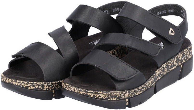 Rieker Sandalen zomerschoen sandaal sleehak met klittenbandsluitingen