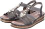 Rieker Sandalen zomerschoen sandaal sleehak met decoratieve steentjes - Thumbnail 8