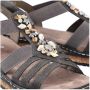 Rieker Sandalen zomerschoen sandaal sleehak met decoratieve steentjes - Thumbnail 9