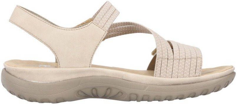 Rieker Sandalen zomerschoen sandaal sleehak met elastieken