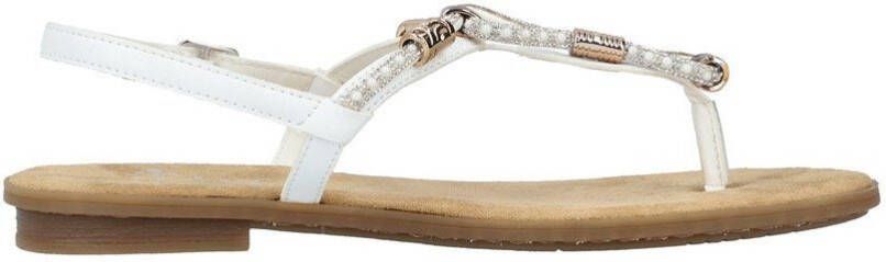 Rieker Sandalen zomerschoen sandaal blokhak met decoratieve elementen versierd