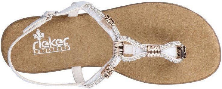 Rieker Sandalen zomerschoen sandaal blokhak met decoratieve elementen versierd