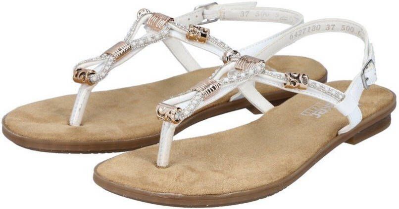 Rieker Sandalen zomerschoen sandaal blokhak met decoratieve elementen versierd