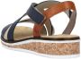 Rieker Sandalen zomerschoen sandaal sleehak met klittenbandjes - Thumbnail 5