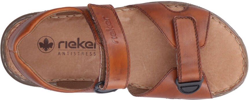 Rieker Sandalen zomerschoen klittenbandschoen vrijetijdssandaal met leren binnenzool