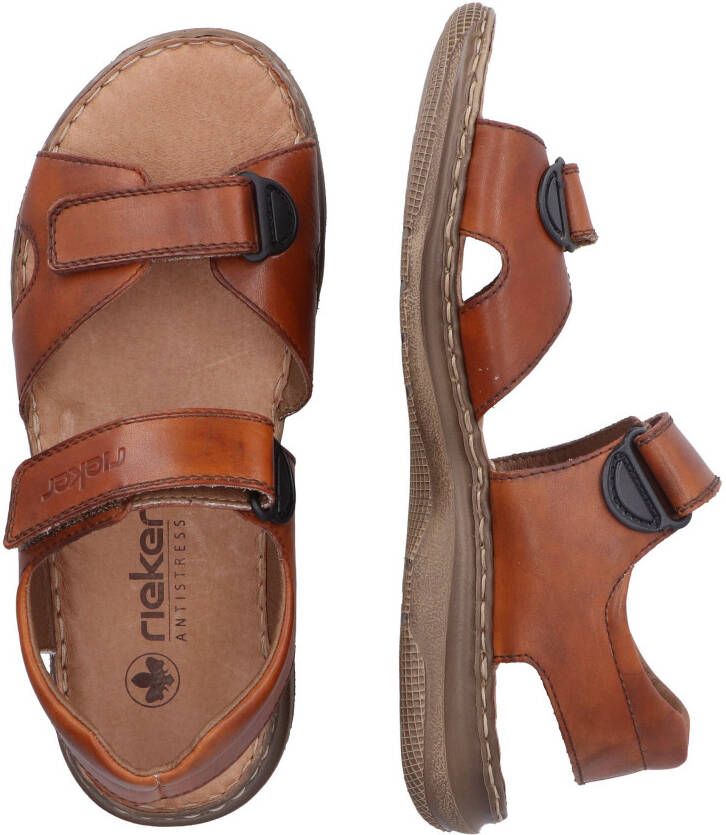 Rieker Sandalen zomerschoen klittenbandschoen vrijetijdssandaal met leren binnenzool