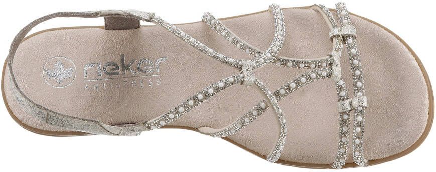 Rieker Sandalen zomerschoen sandaal blokhak met elastiek voor goede pasvorm