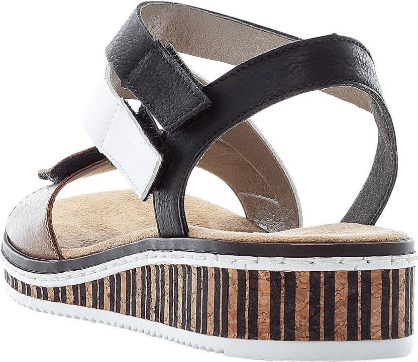 Rieker Sandalen zomerschoen sandaal sleehak in moderne look