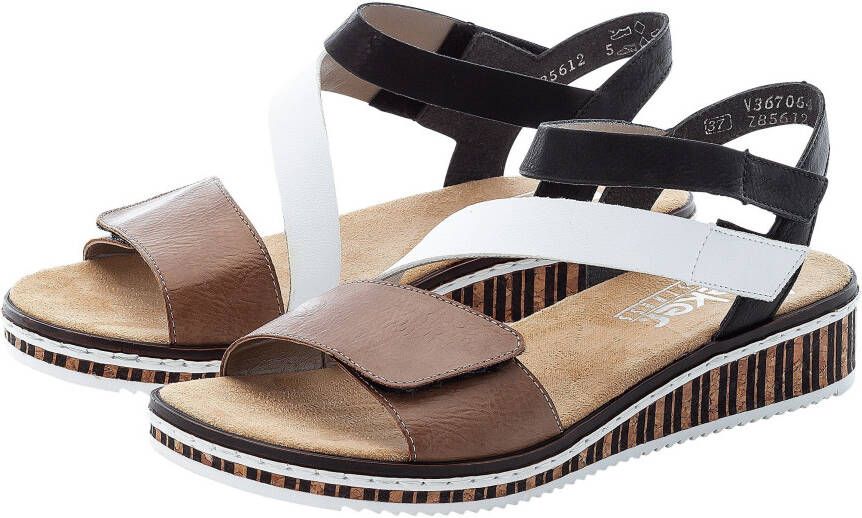 Rieker Sandalen zomerschoen sandaal sleehak in moderne look